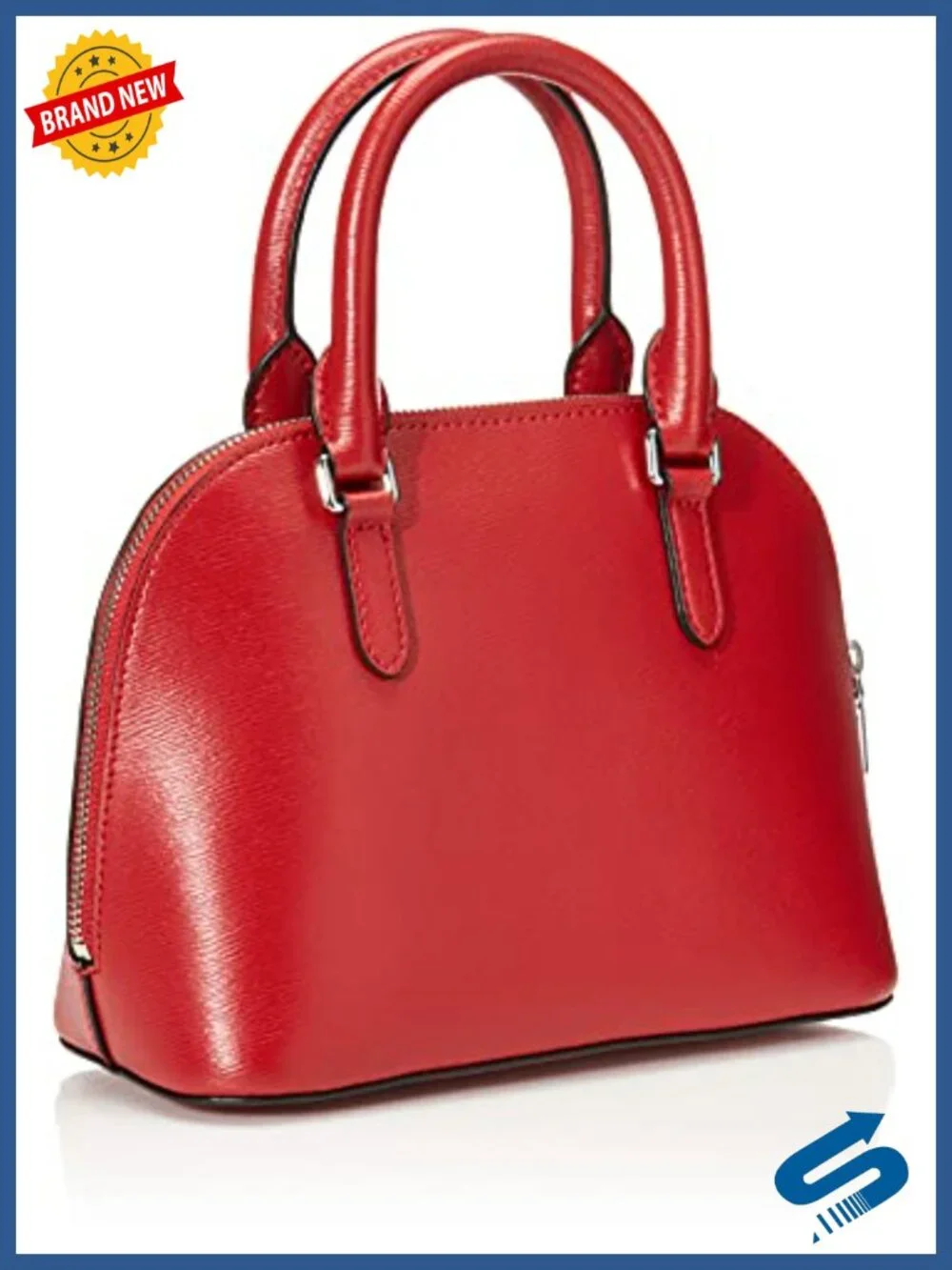 Faux Leather Satchel Handbag with Removable Straps Adjustable